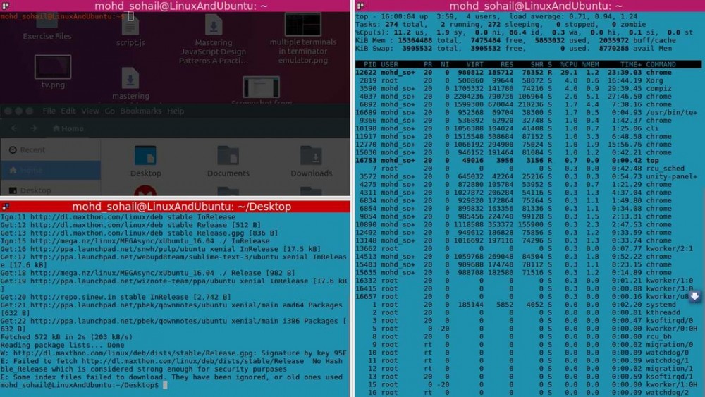 Terminator：一款一个窗口包含多个终端的 Linux 终端仿真器